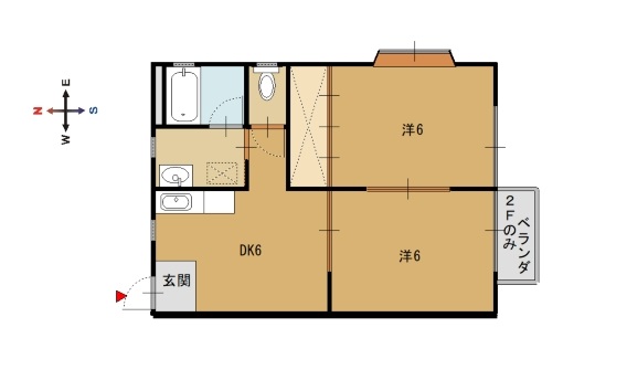 APかりん2DK 画像1