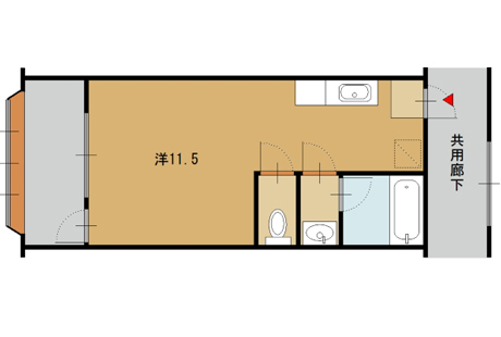 大波下アパート 201 画像1