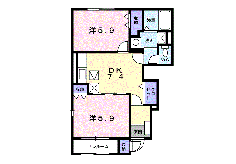 グレイスフルB 101号室 画像1