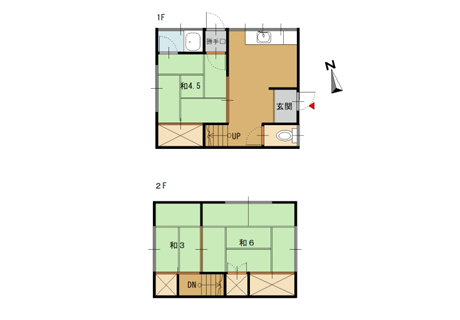 下福井連棟貸家　北棟 画像1