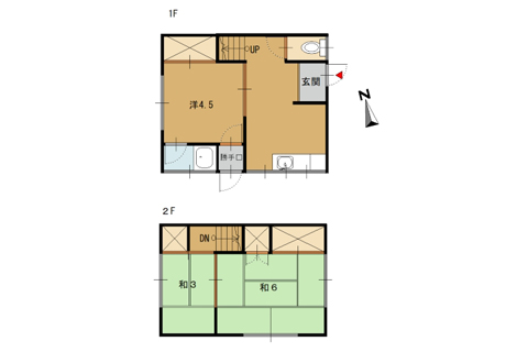 下福井連棟貸家　南棟 画像1