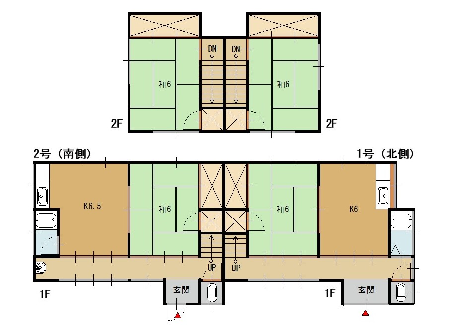 行永連棟貸家1号(北側) 画像1 行永連棟貸家1号(北側) 画像1