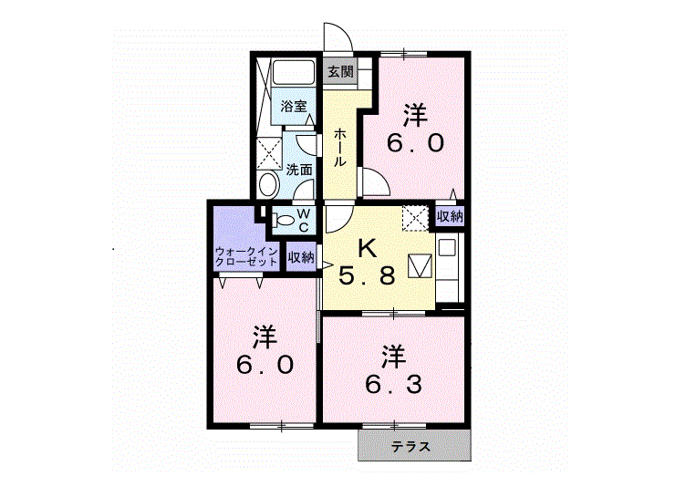パパイヤプレースA 101号室 画像1