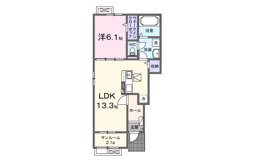 ベルグロワール 101号室 画像1 ベルグロワール 101号室 画像1