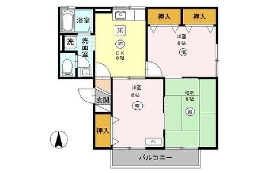 グリーンハイツ小山B棟 102 画像1