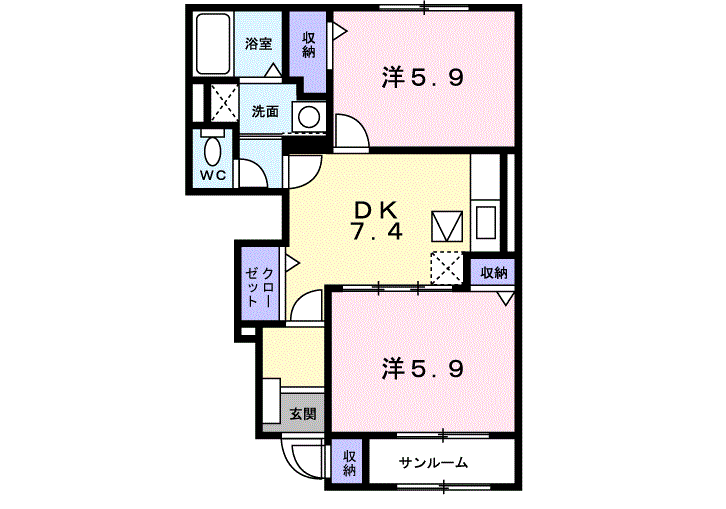 アルモニーハイツⅡ 102号室 画像1