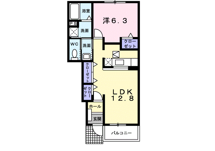オベルジュ 鶴 102号室 画像1