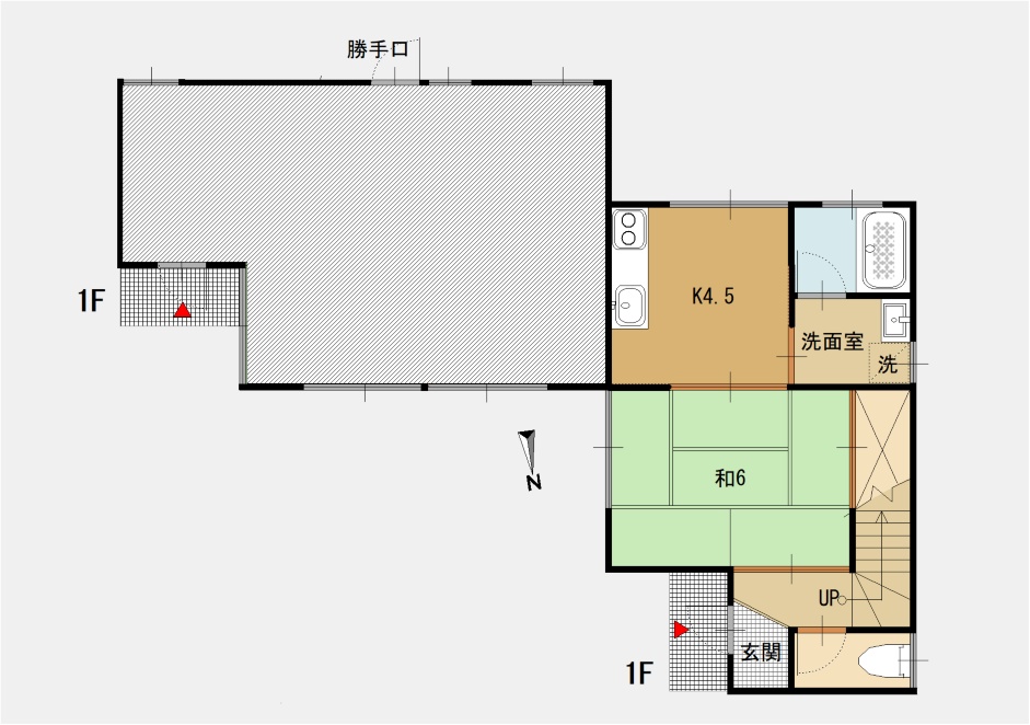 南田辺連棟貸家（右） 画像1