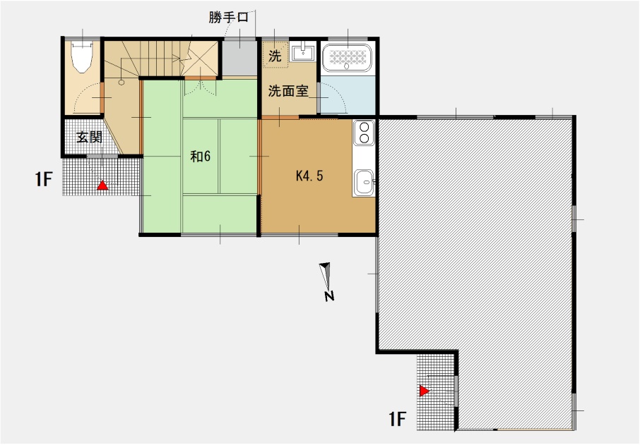 南田辺連棟貸家（左） 画像1