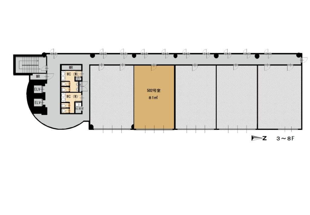 舞鶴21ビル 502号 画像1 舞鶴21ビル 502号 画像1