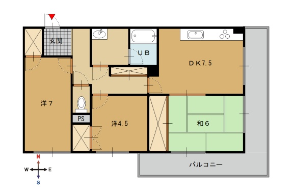 シャトー東舞鶴 3DK 画像1 シャトー東舞鶴 3DK 画像1