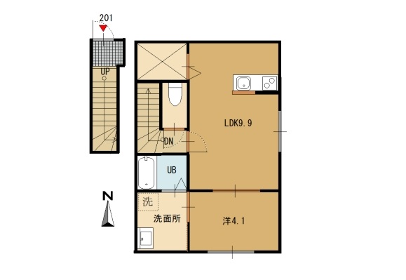 【新築】 倉梯町アパート 201号室 画像1 【新築】 倉梯町アパート 201号室 画像1