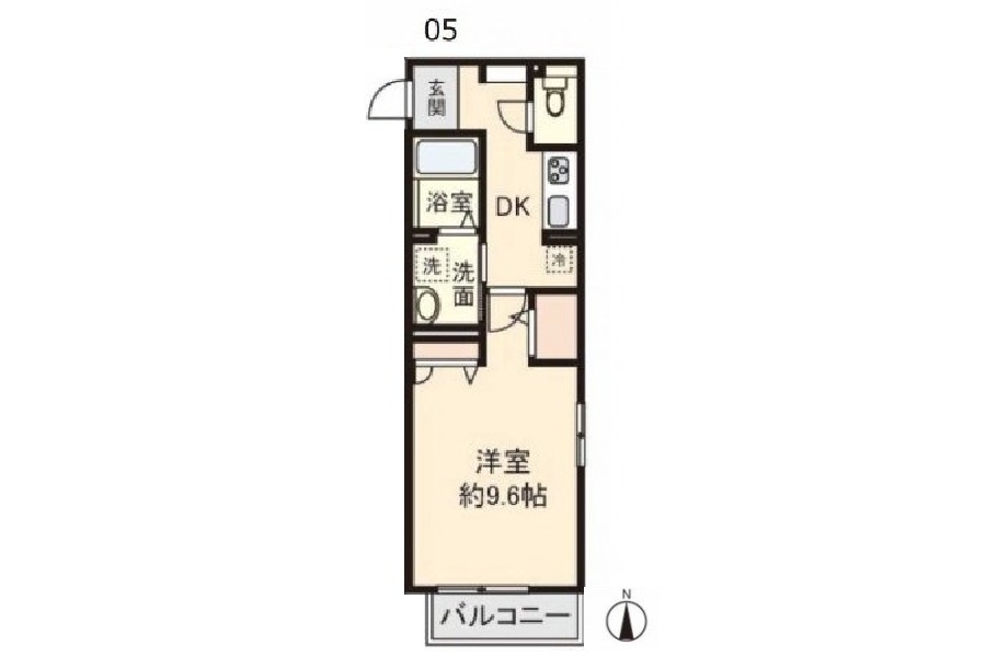 【新築】スクワール行永東 1K 105号室 画像1 【新築】スクワール行永東 1K 105号室 画像1