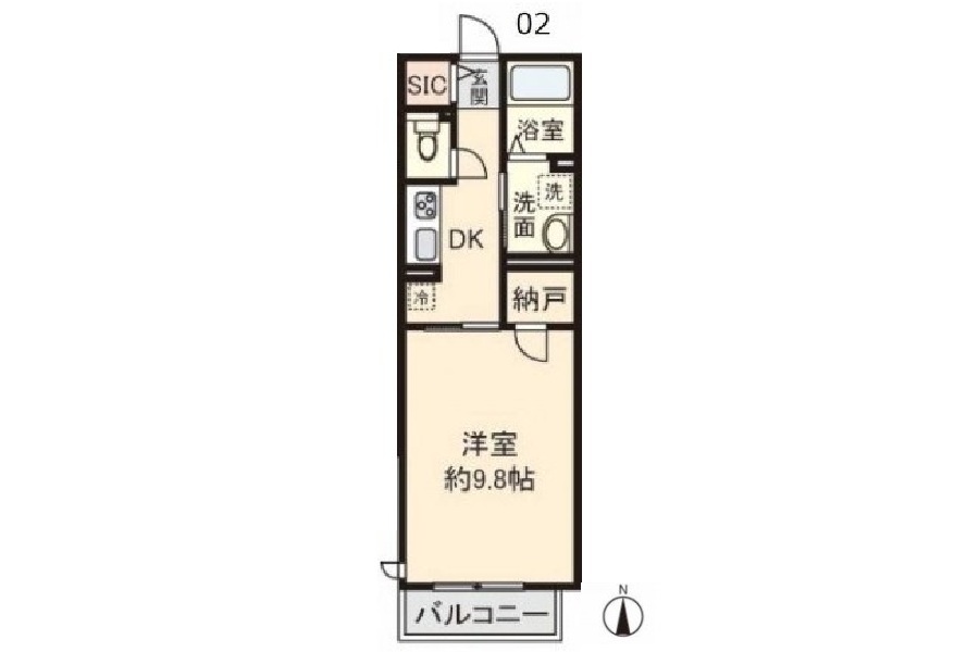 【新築】スクワール行永東 1K 202号室 画像1 【新築】スクワール行永東 1K 202号室 画像1