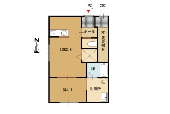 【新築】 倉梯町アパート 102号室 画像1