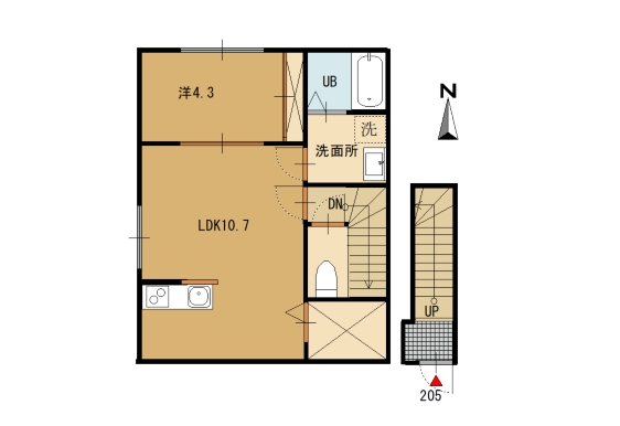 【新築】 倉梯町アパート 205号室 画像1