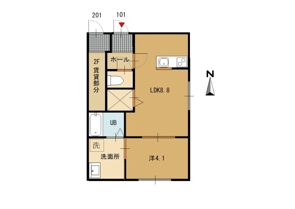 【新築】 倉梯町アパート 101号室 画像1 【新築】 倉梯町アパート 101号室 画像1
