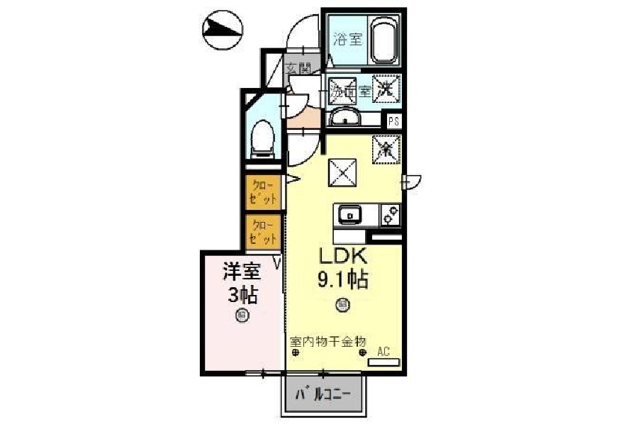 ラスールB棟 B101 画像1